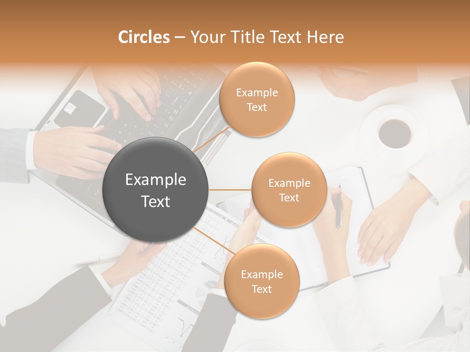 Female Holding Busy PowerPoint Template