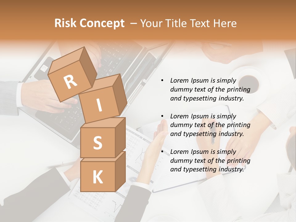 Female Holding Busy PowerPoint Template