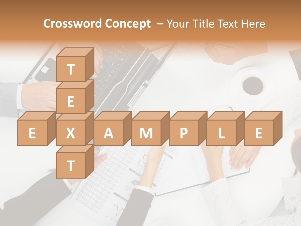 Female Holding Busy PowerPoint Template