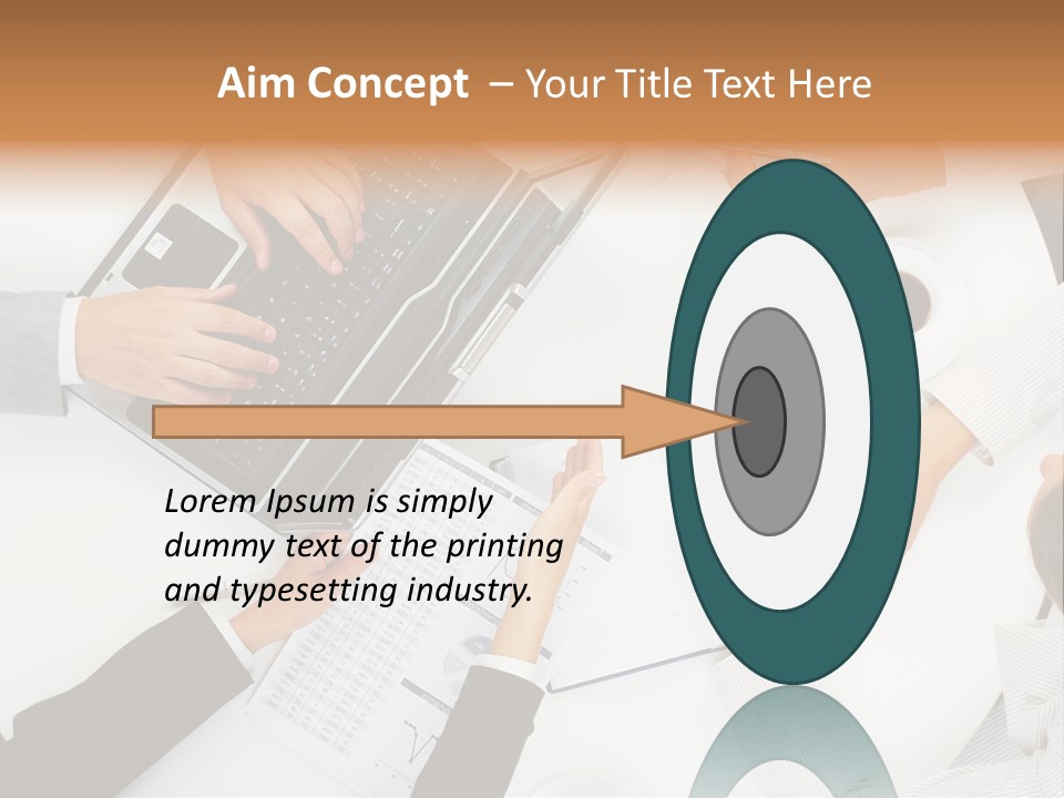 Female Holding Busy PowerPoint Template