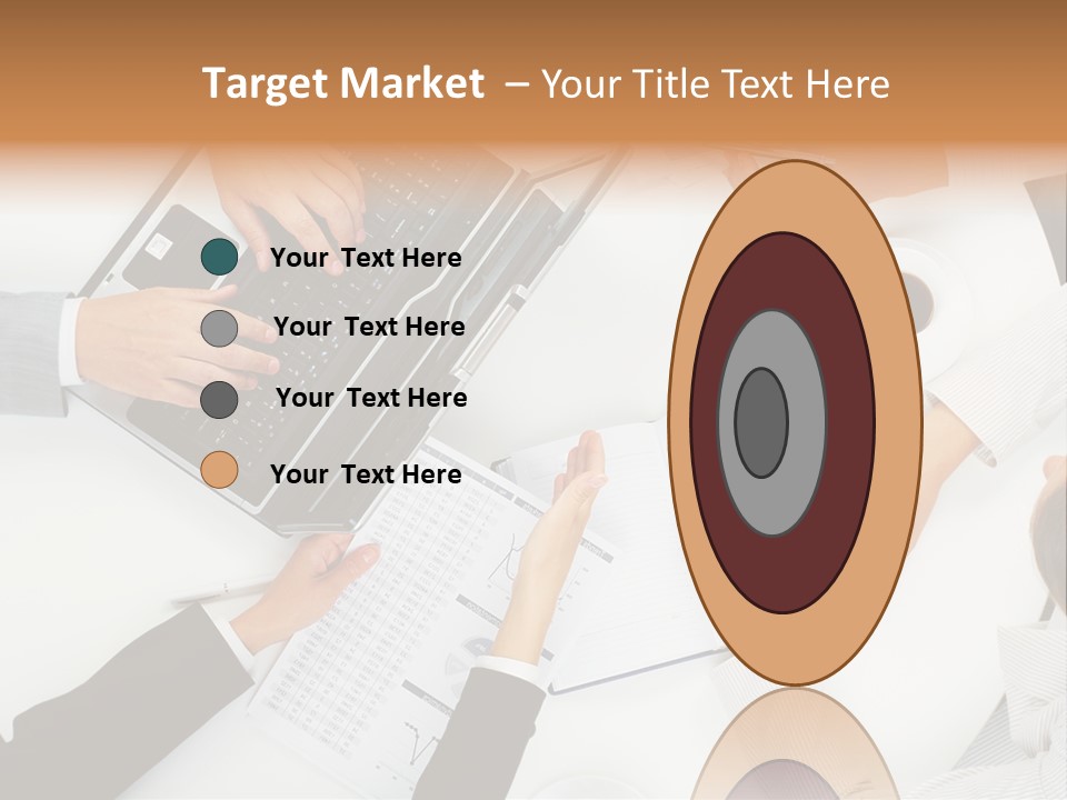 Female Holding Busy PowerPoint Template