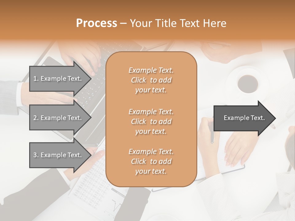Female Holding Busy PowerPoint Template