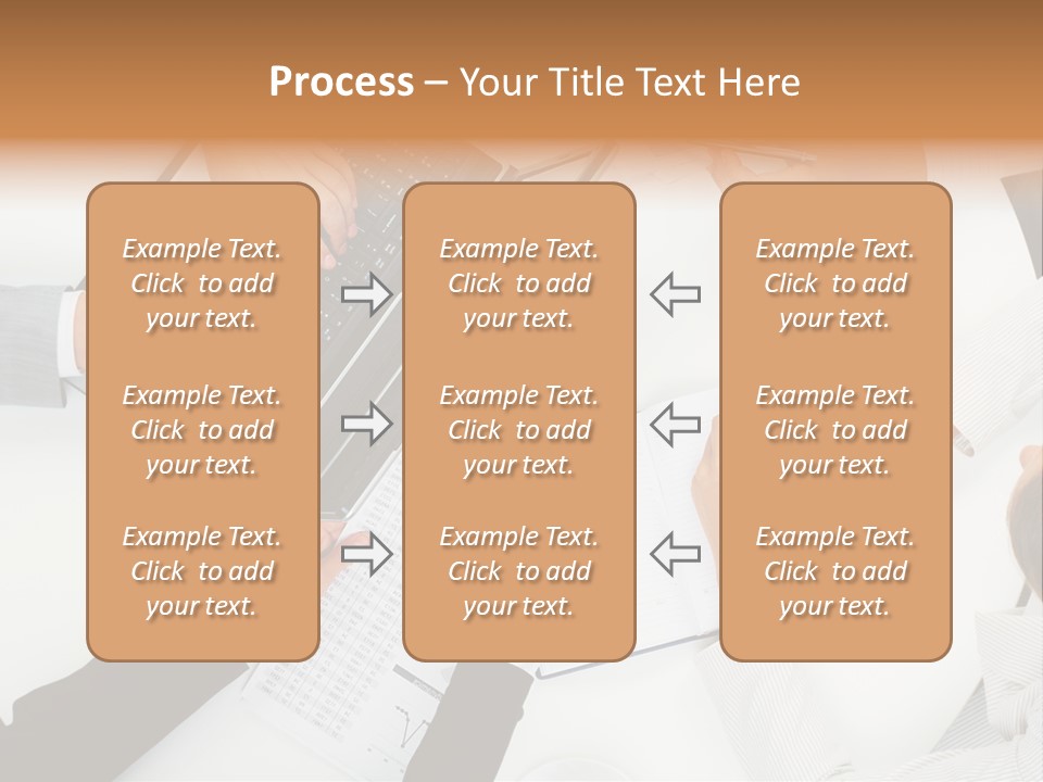 Female Holding Busy PowerPoint Template