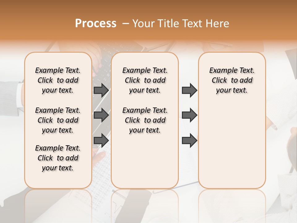 Female Holding Busy PowerPoint Template
