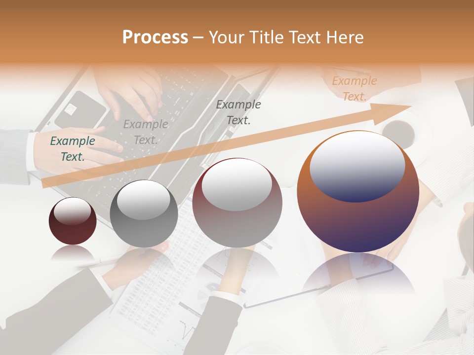 Female Holding Busy PowerPoint Template