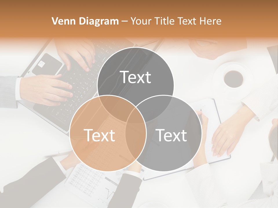 Female Holding Busy PowerPoint Template