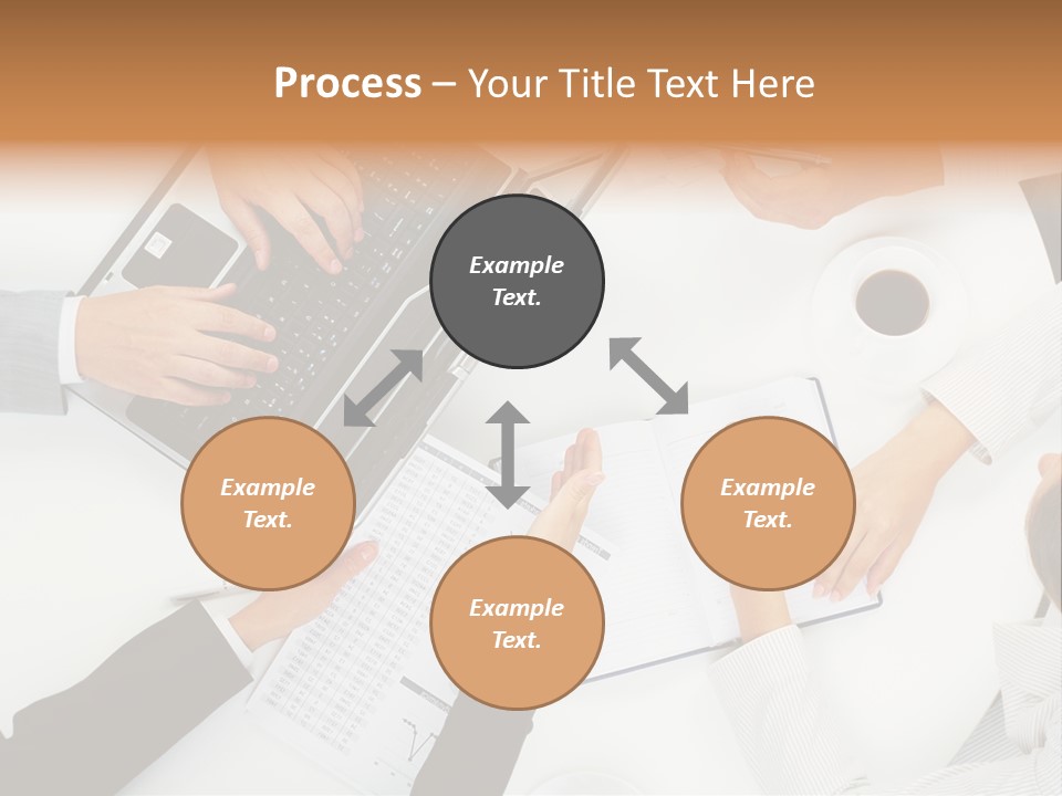 Female Holding Busy PowerPoint Template