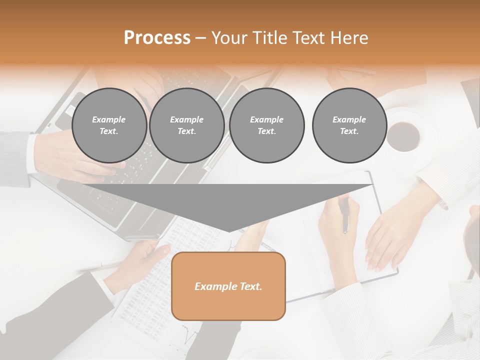 Female Holding Busy PowerPoint Template