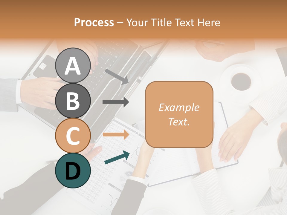 Female Holding Busy PowerPoint Template