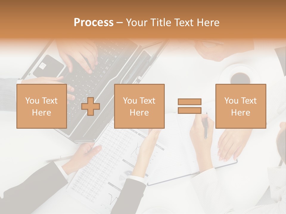 Female Holding Busy PowerPoint Template