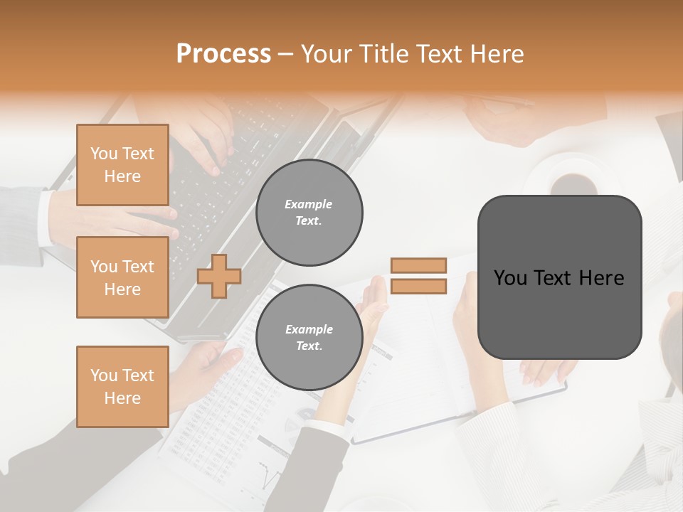 Female Holding Busy PowerPoint Template