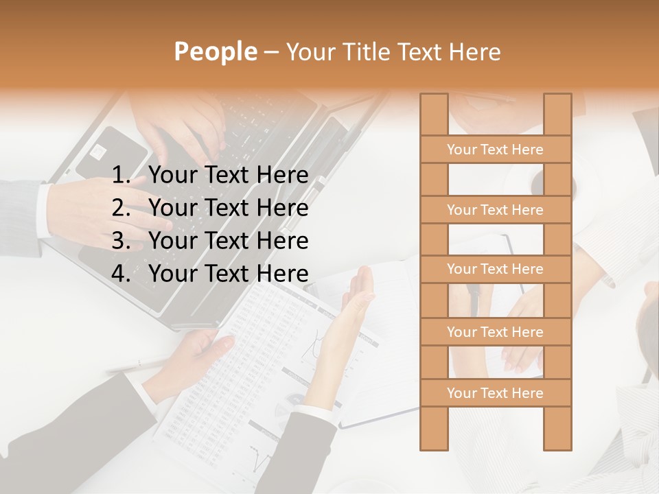 Female Holding Busy PowerPoint Template