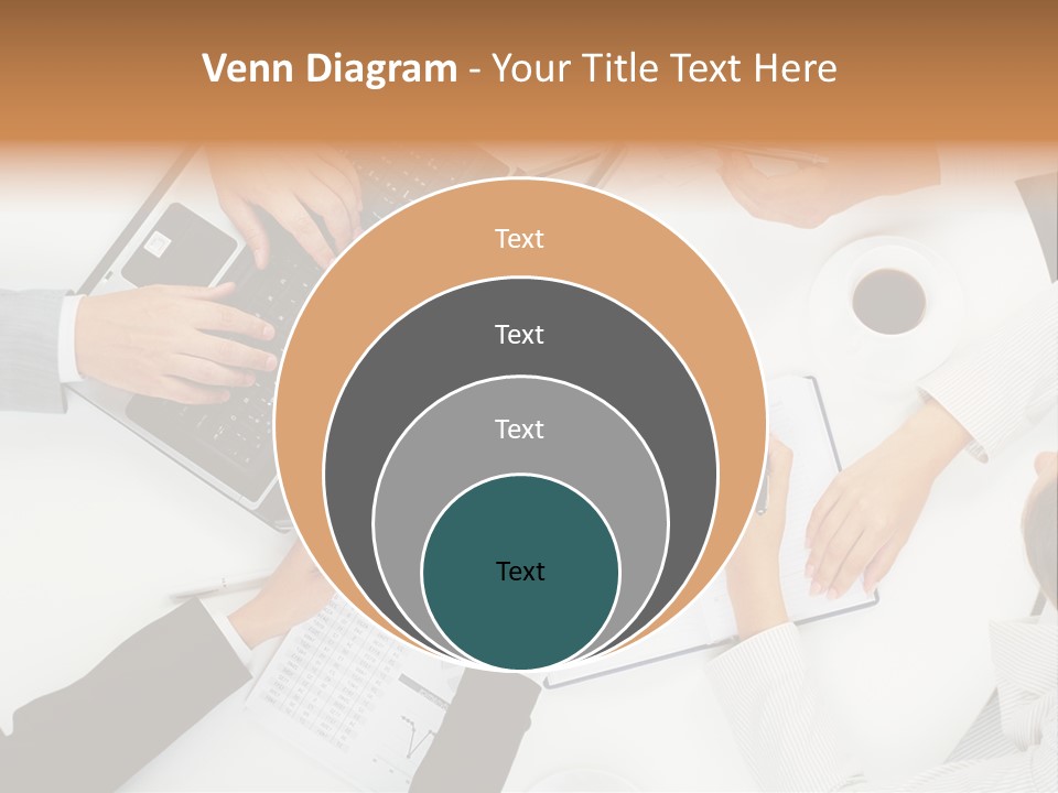 Female Holding Busy PowerPoint Template