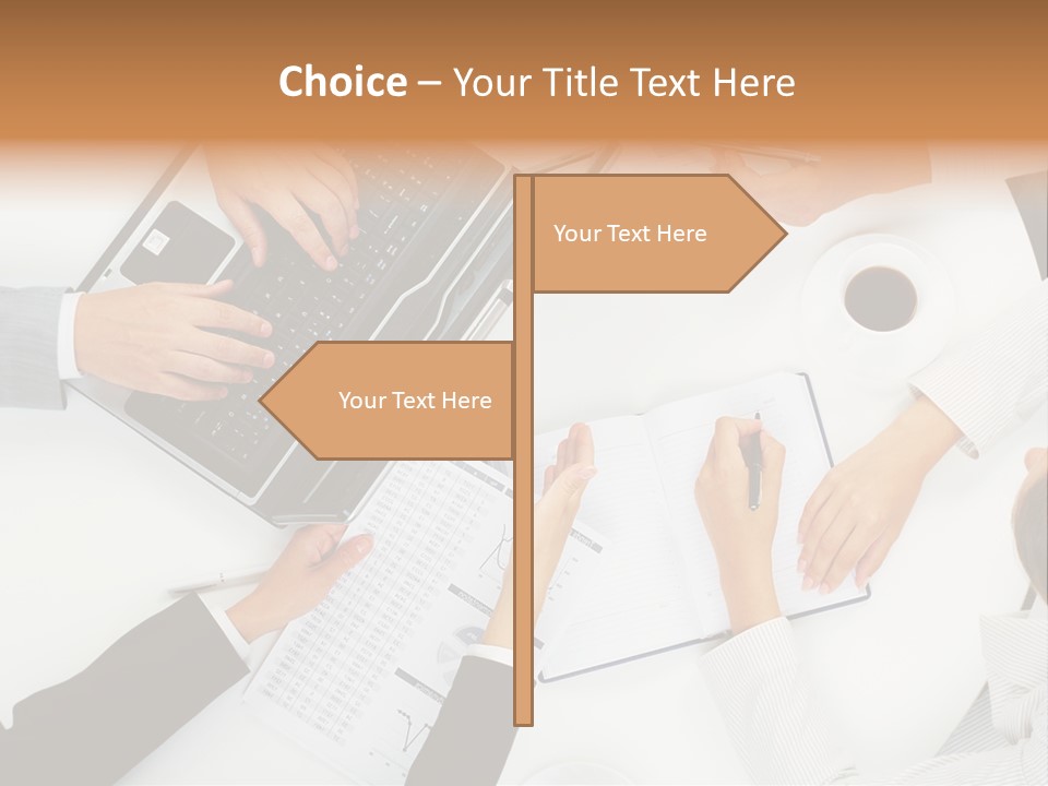 Female Holding Busy PowerPoint Template