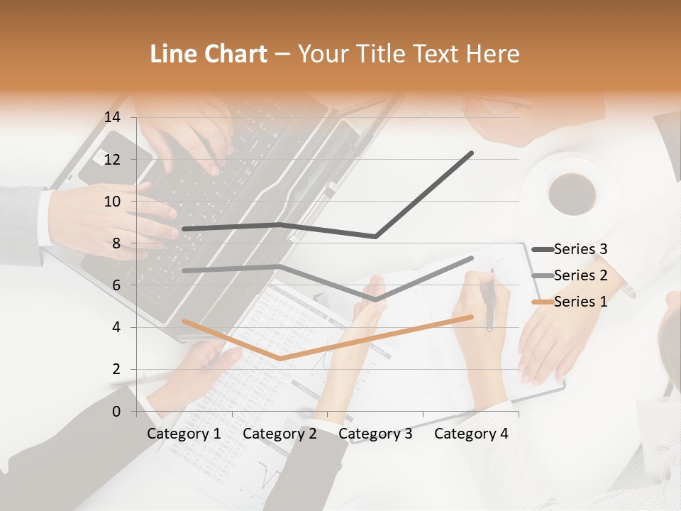 Female Holding Busy PowerPoint Template