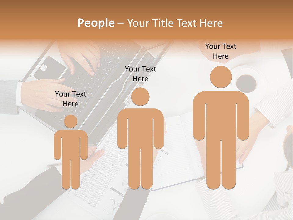 Female Holding Busy PowerPoint Template