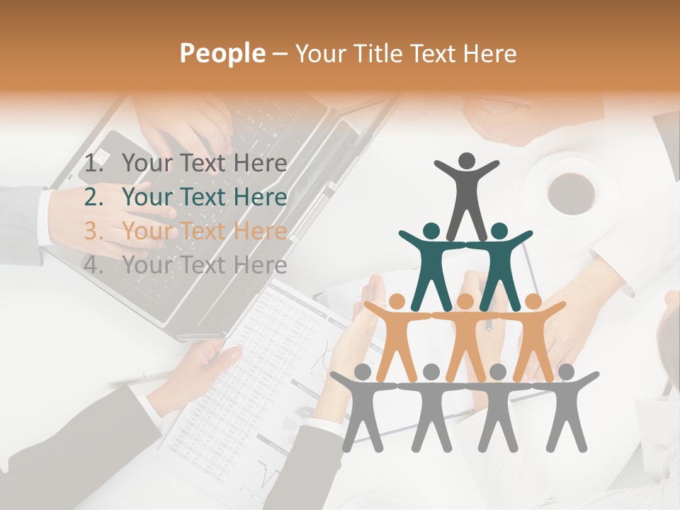 Female Holding Busy PowerPoint Template