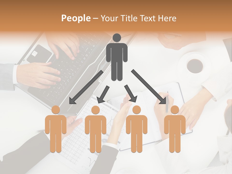 Female Holding Busy PowerPoint Template