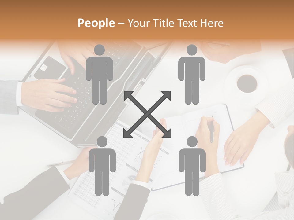 Female Holding Busy PowerPoint Template