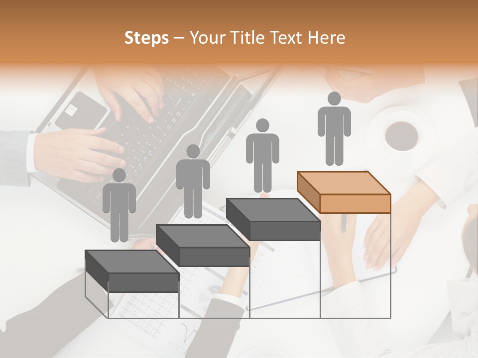 Female Holding Busy PowerPoint Template