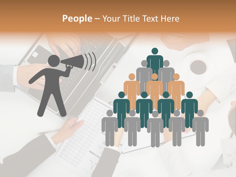 Female Holding Busy PowerPoint Template