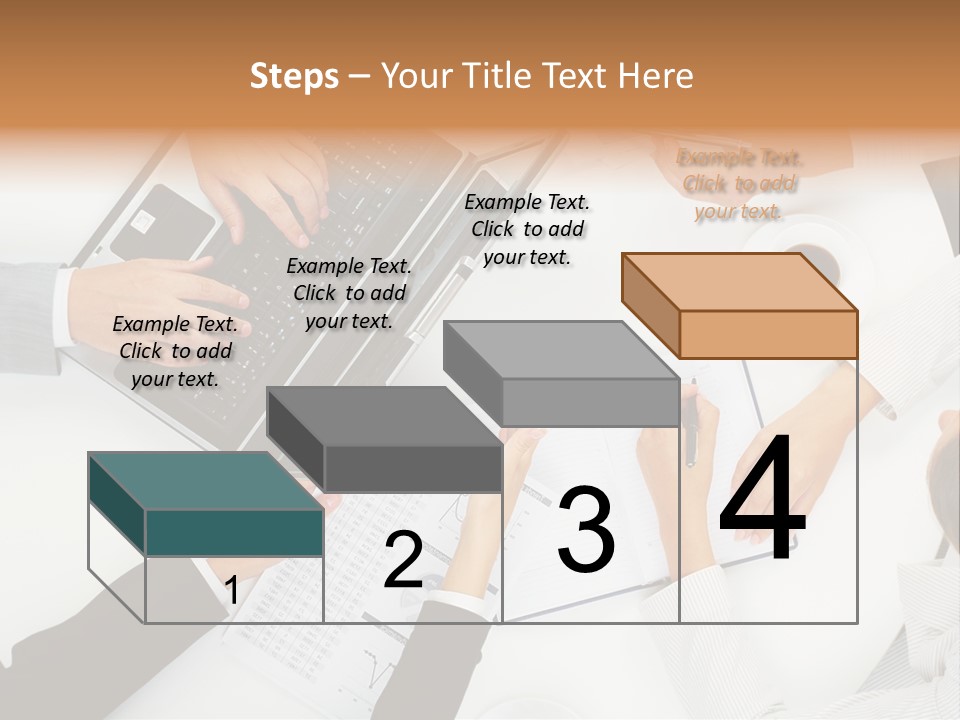 Female Holding Busy PowerPoint Template
