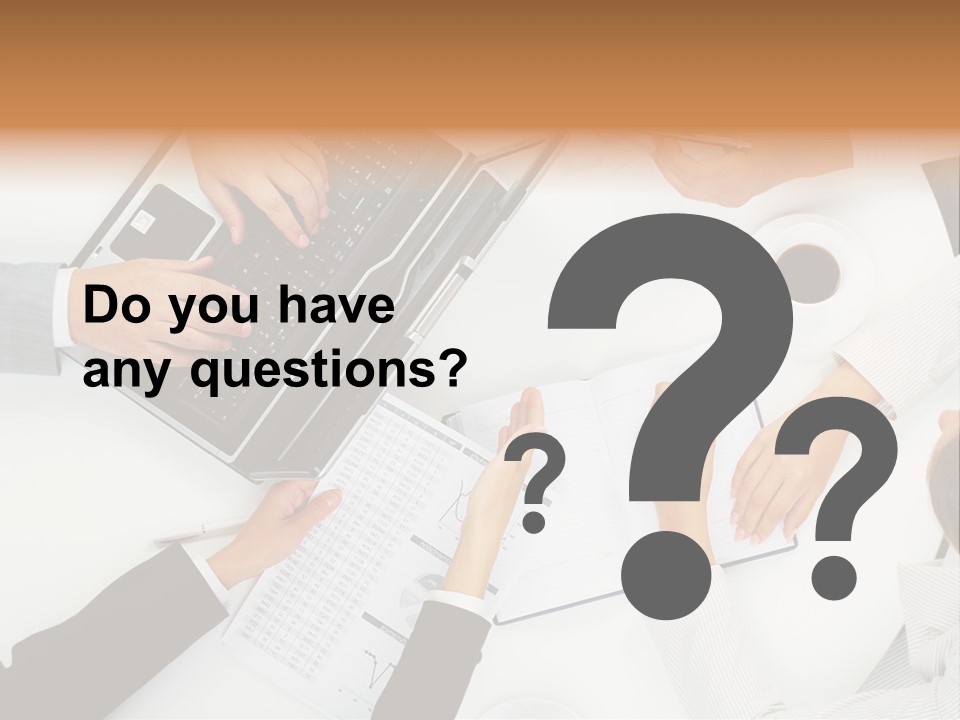 Female Holding Busy PowerPoint Template