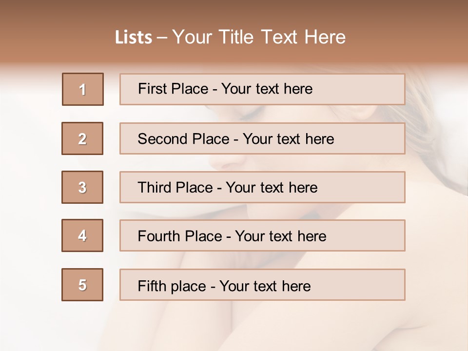 A Woman Laying In Bed With Her Eyes Closed PowerPoint Template