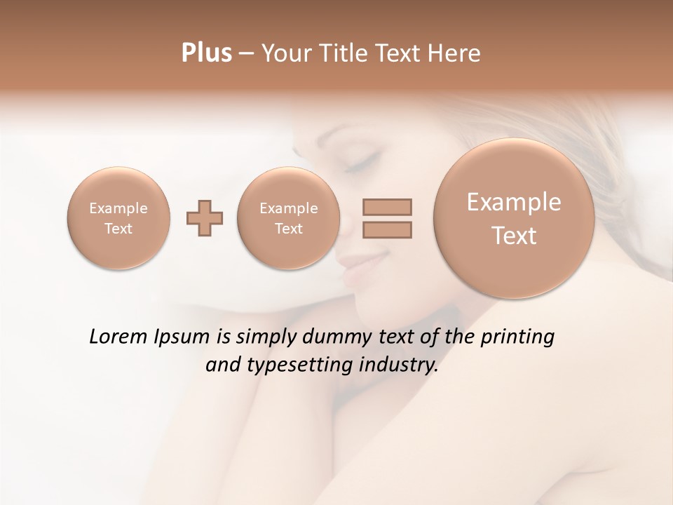 A Woman Laying In Bed With Her Eyes Closed PowerPoint Template