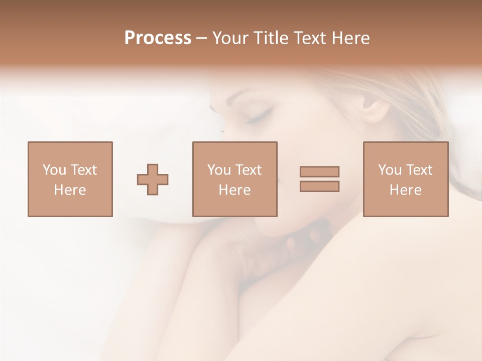 A Woman Laying In Bed With Her Eyes Closed PowerPoint Template