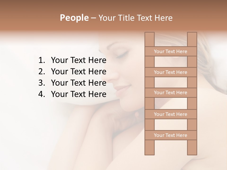 A Woman Laying In Bed With Her Eyes Closed PowerPoint Template