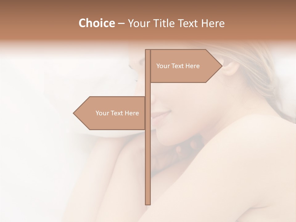 A Woman Laying In Bed With Her Eyes Closed PowerPoint Template