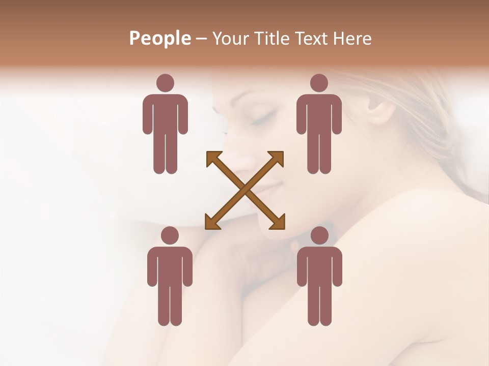 A Woman Laying In Bed With Her Eyes Closed PowerPoint Template