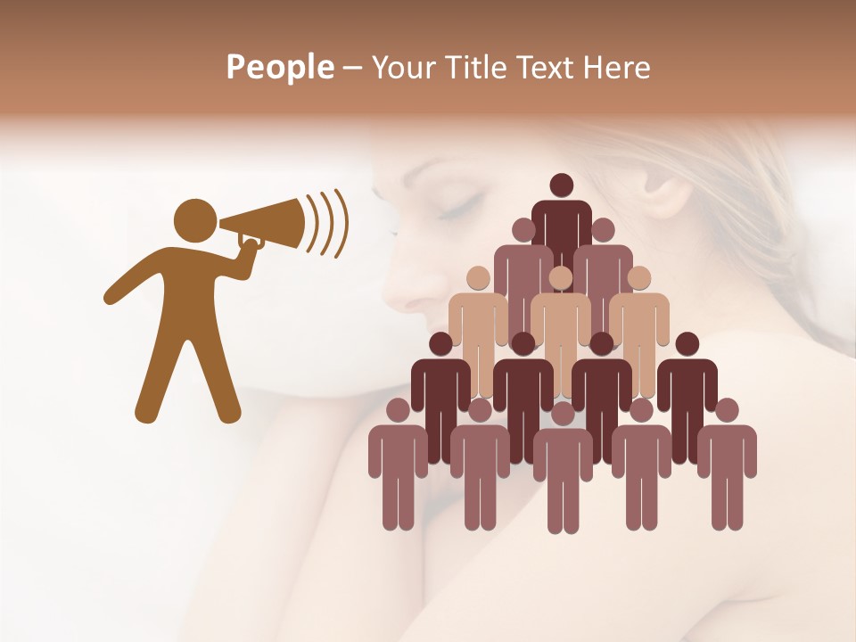 A Woman Laying In Bed With Her Eyes Closed PowerPoint Template