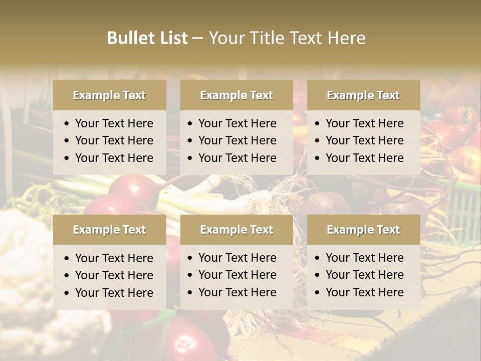 Table Local Healthy PowerPoint Template