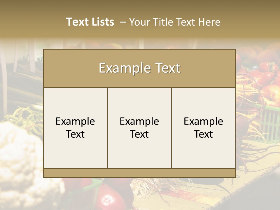 Table Local Healthy PowerPoint Template