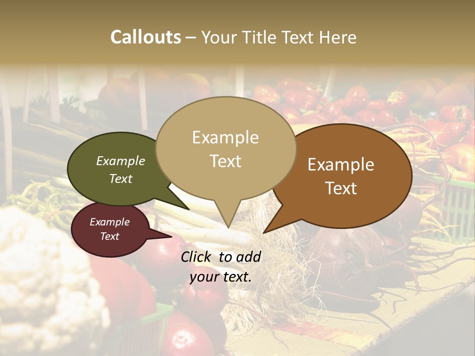 Table Local Healthy PowerPoint Template