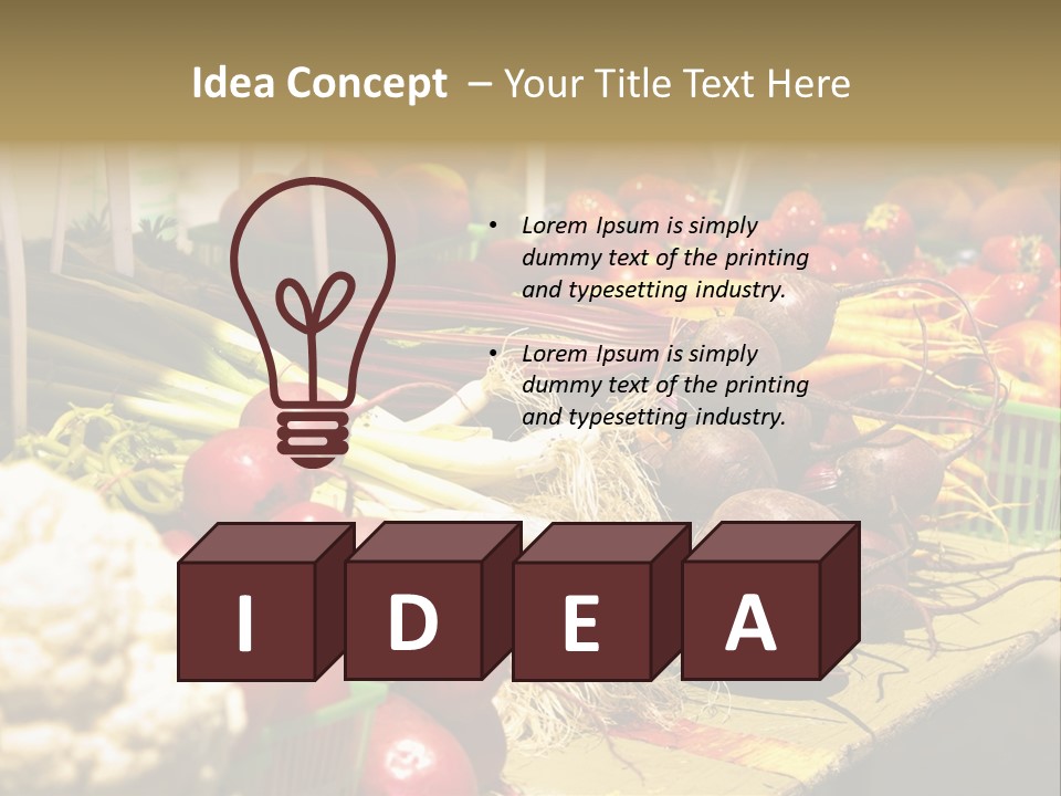 Table Local Healthy PowerPoint Template