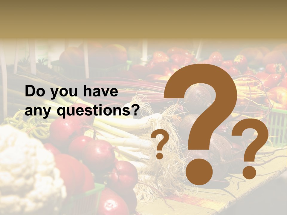 Table Local Healthy PowerPoint Template