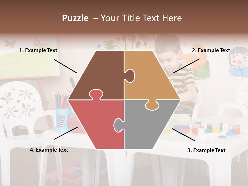 Boy Centre Art PowerPoint Template