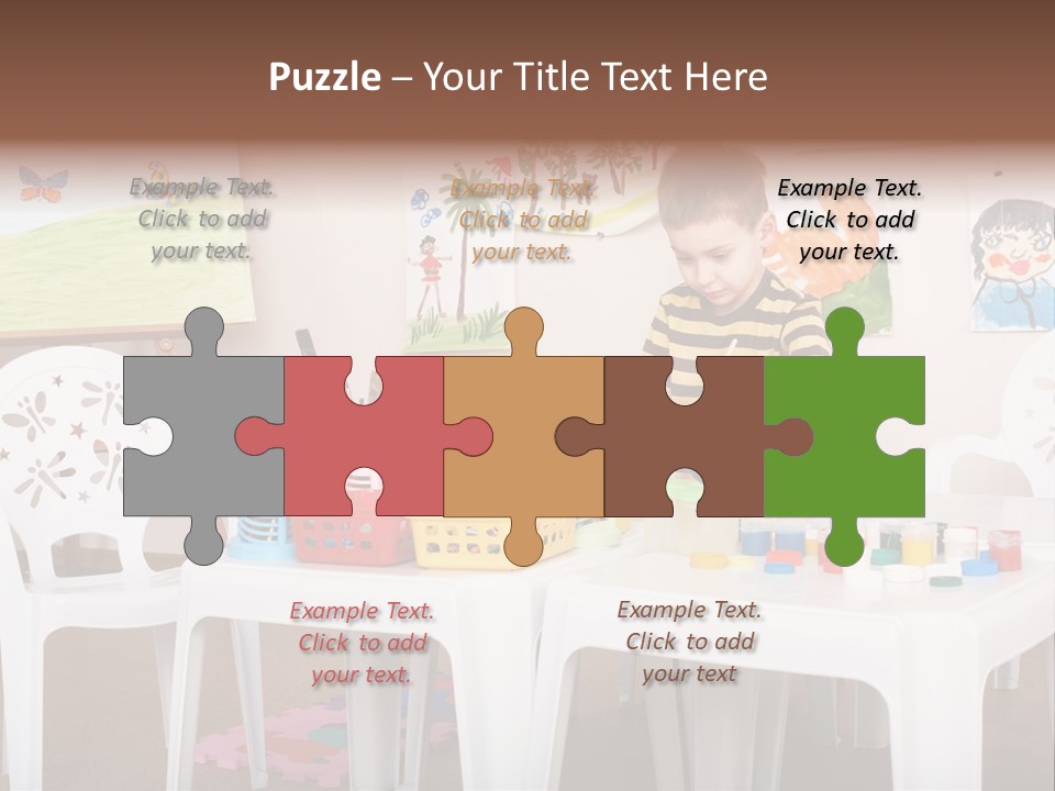 Boy Centre Art PowerPoint Template