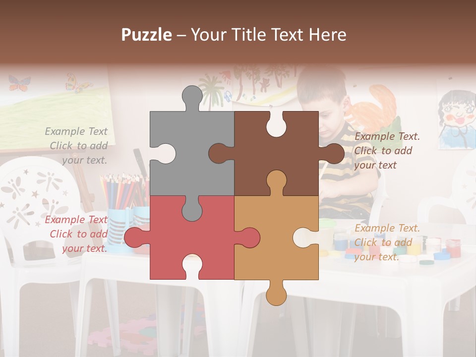 Boy Centre Art PowerPoint Template