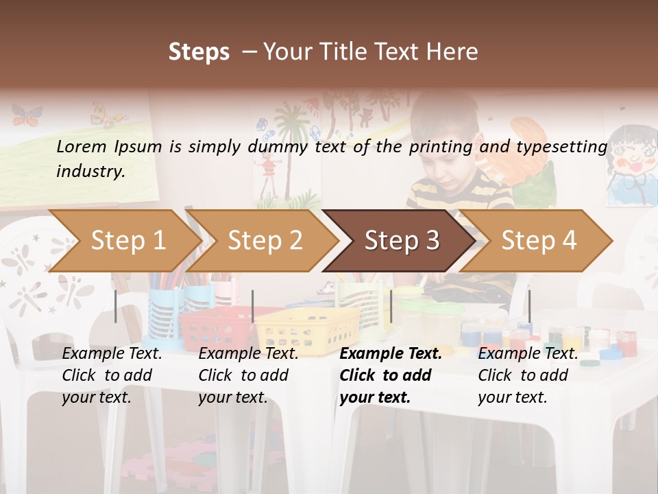 Boy Centre Art PowerPoint Template