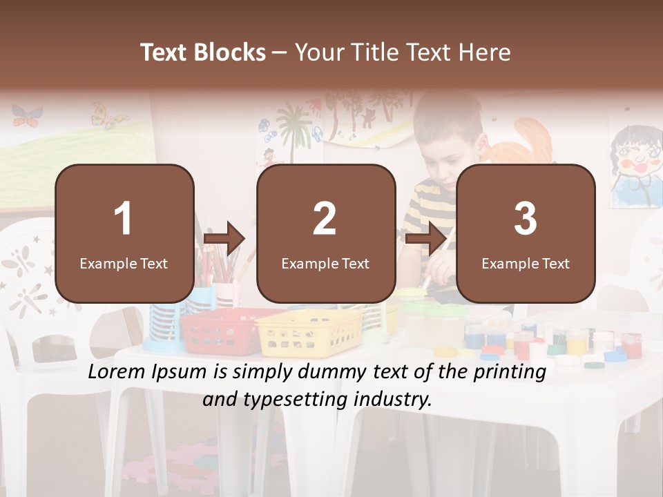 Boy Centre Art PowerPoint Template