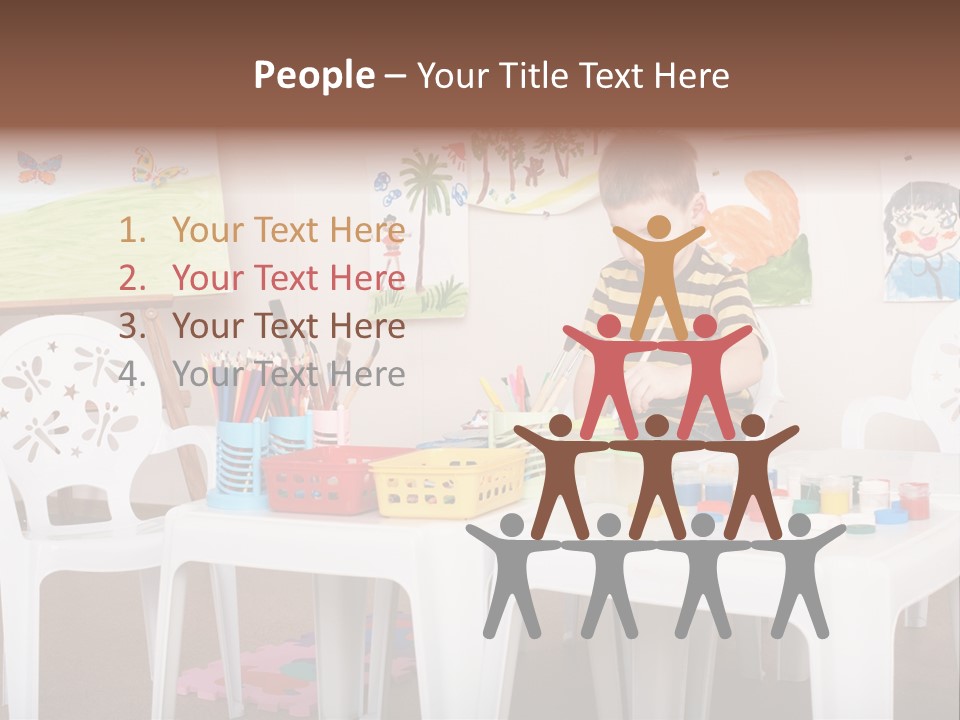 Boy Centre Art PowerPoint Template