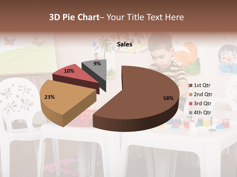 Boy Centre Art PowerPoint Template