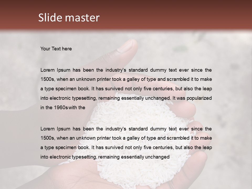 A Person Holding A White Substance In Their Hands PowerPoint Template