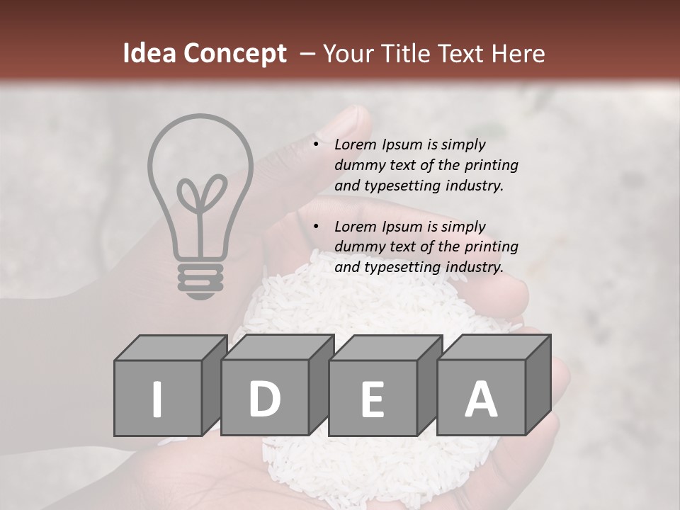 A Person Holding A White Substance In Their Hands PowerPoint Template