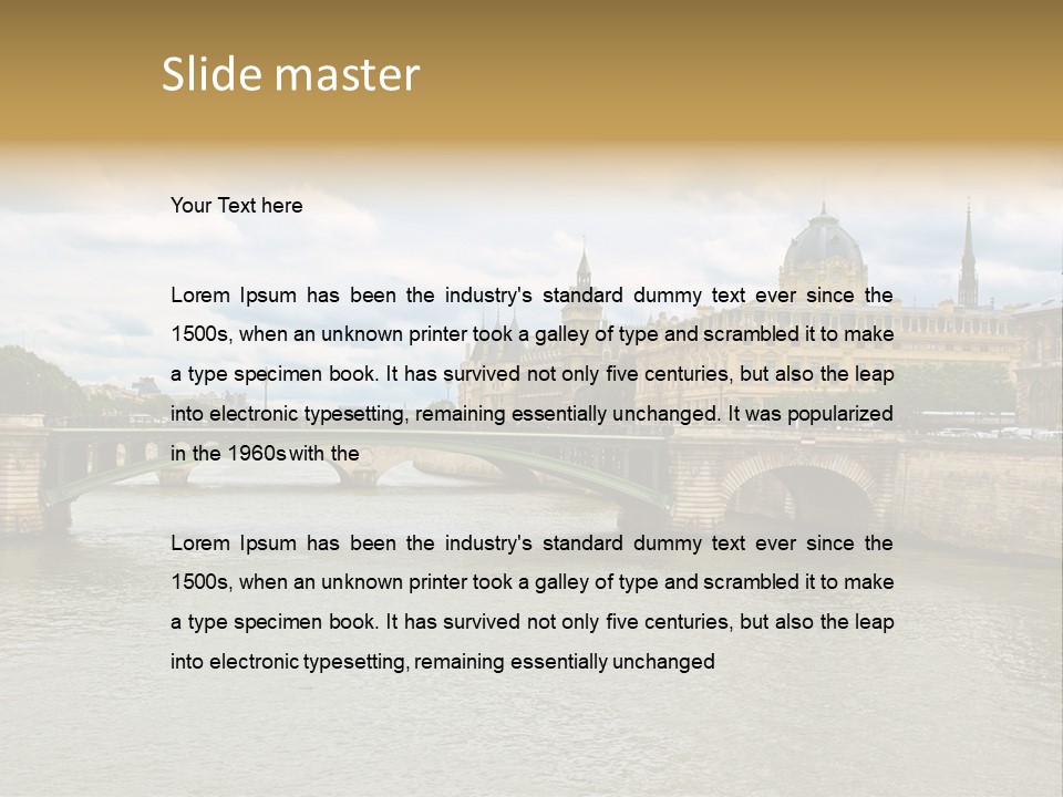 Cloudscape Palais Touristic PowerPoint Template