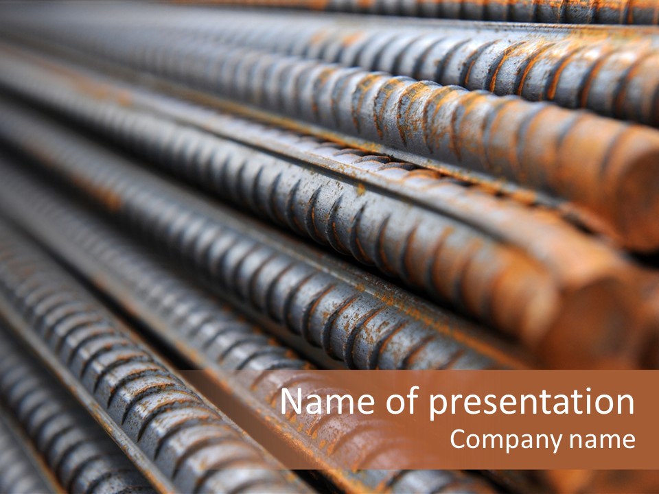 Construction Texture Pole PowerPoint Template